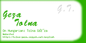 geza tolna business card